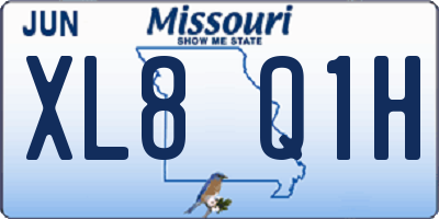 MO license plate XL8Q1H