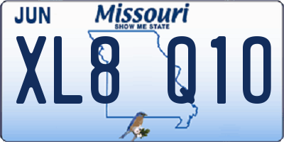 MO license plate XL8Q1O