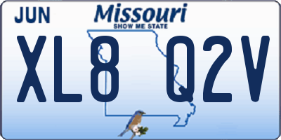 MO license plate XL8Q2V