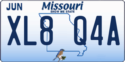MO license plate XL8Q4A
