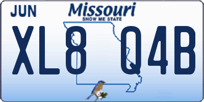 MO license plate XL8Q4B