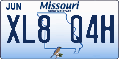 MO license plate XL8Q4H