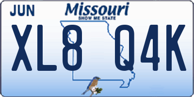 MO license plate XL8Q4K