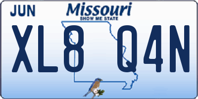 MO license plate XL8Q4N