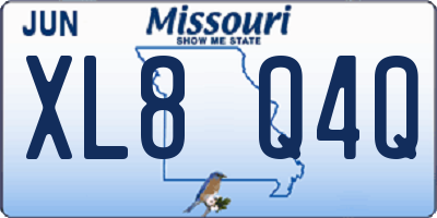 MO license plate XL8Q4Q