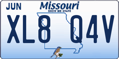 MO license plate XL8Q4V