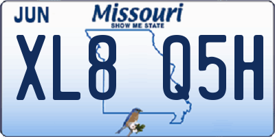 MO license plate XL8Q5H