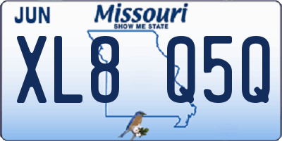 MO license plate XL8Q5Q