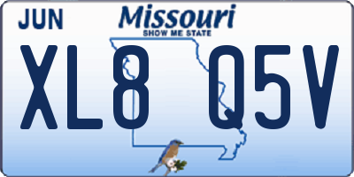 MO license plate XL8Q5V