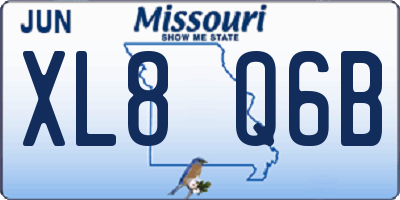 MO license plate XL8Q6B