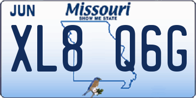 MO license plate XL8Q6G