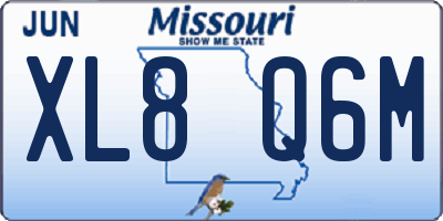 MO license plate XL8Q6M