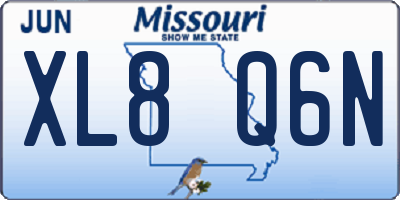 MO license plate XL8Q6N