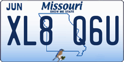 MO license plate XL8Q6U