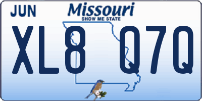 MO license plate XL8Q7Q