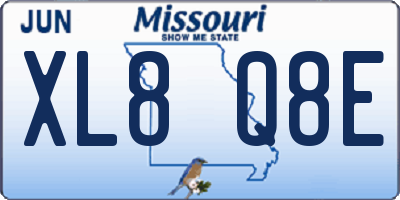 MO license plate XL8Q8E