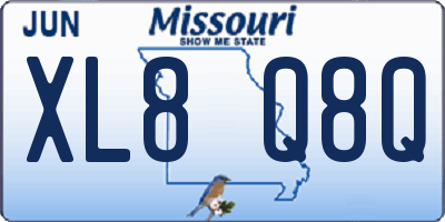 MO license plate XL8Q8Q