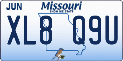 MO license plate XL8Q9U