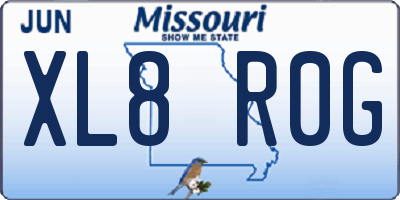 MO license plate XL8R0G