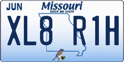 MO license plate XL8R1H