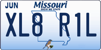 MO license plate XL8R1L