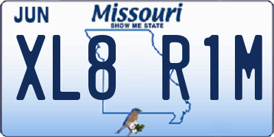 MO license plate XL8R1M