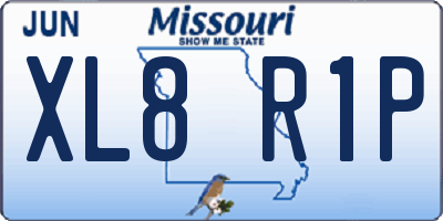 MO license plate XL8R1P