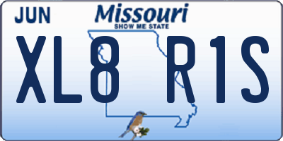 MO license plate XL8R1S