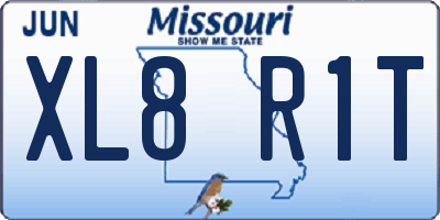 MO license plate XL8R1T