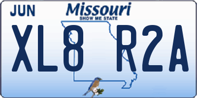 MO license plate XL8R2A