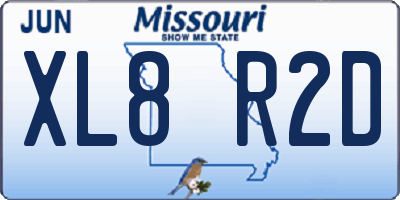 MO license plate XL8R2D