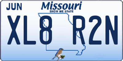 MO license plate XL8R2N