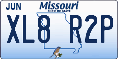 MO license plate XL8R2P