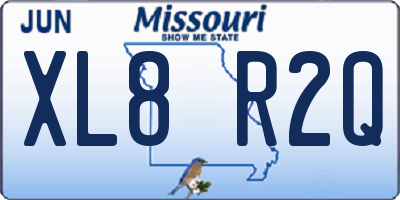 MO license plate XL8R2Q