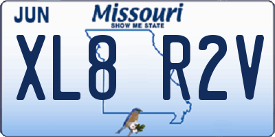MO license plate XL8R2V