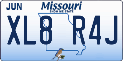 MO license plate XL8R4J