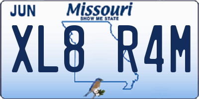 MO license plate XL8R4M