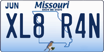 MO license plate XL8R4N