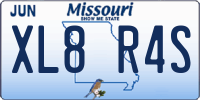 MO license plate XL8R4S