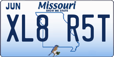 MO license plate XL8R5T