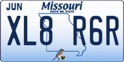 MO license plate XL8R6R