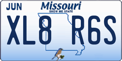 MO license plate XL8R6S