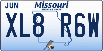 MO license plate XL8R6W