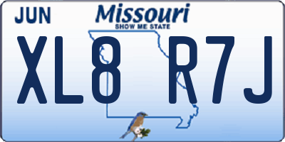 MO license plate XL8R7J
