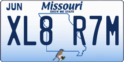 MO license plate XL8R7M