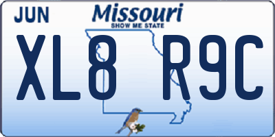 MO license plate XL8R9C