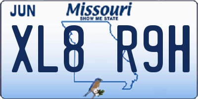 MO license plate XL8R9H