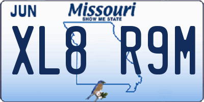MO license plate XL8R9M