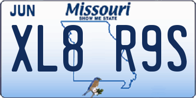 MO license plate XL8R9S