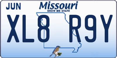 MO license plate XL8R9Y